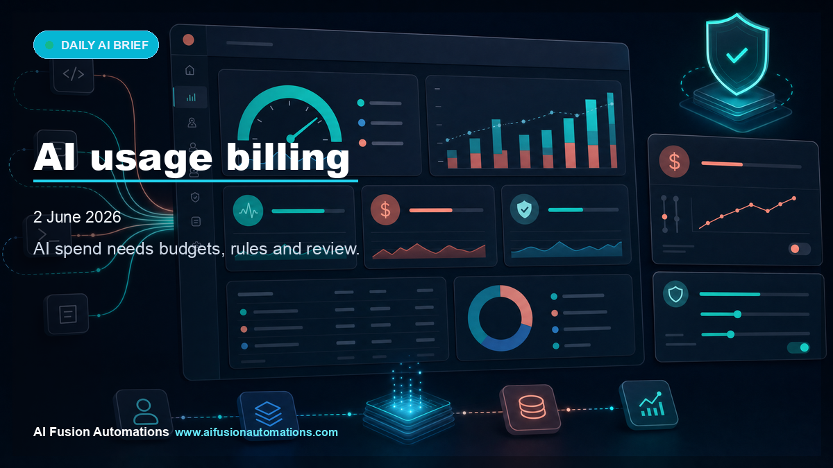 AI billing dashboard and budget controls
