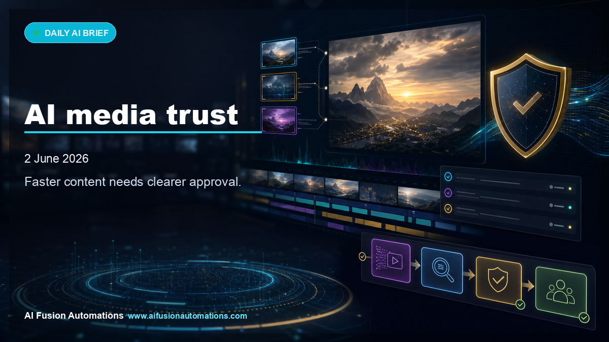 AI media production and synthetic video trust dashboard