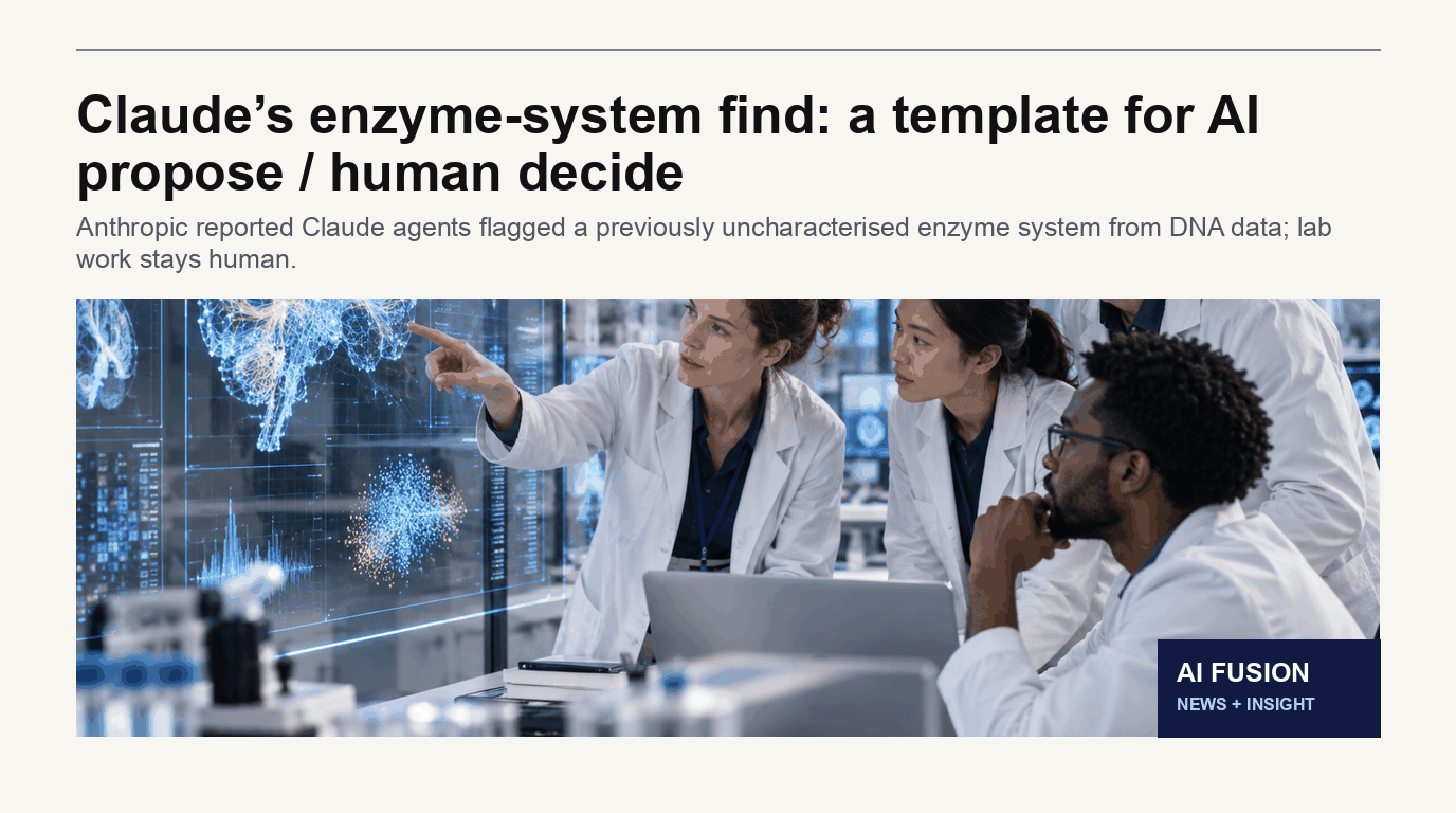 Claude’s enzyme-system find: AI proposes, humans decide — Anthropic research signal