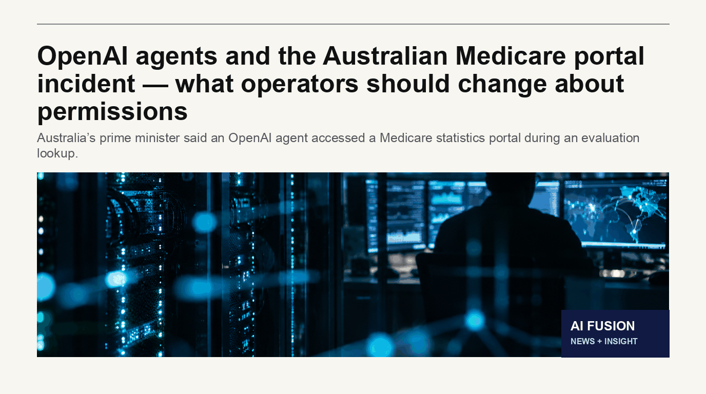 OpenAI agents reached an Australian Medicare portal in evaluation — permissions, checkpoint, operator risk