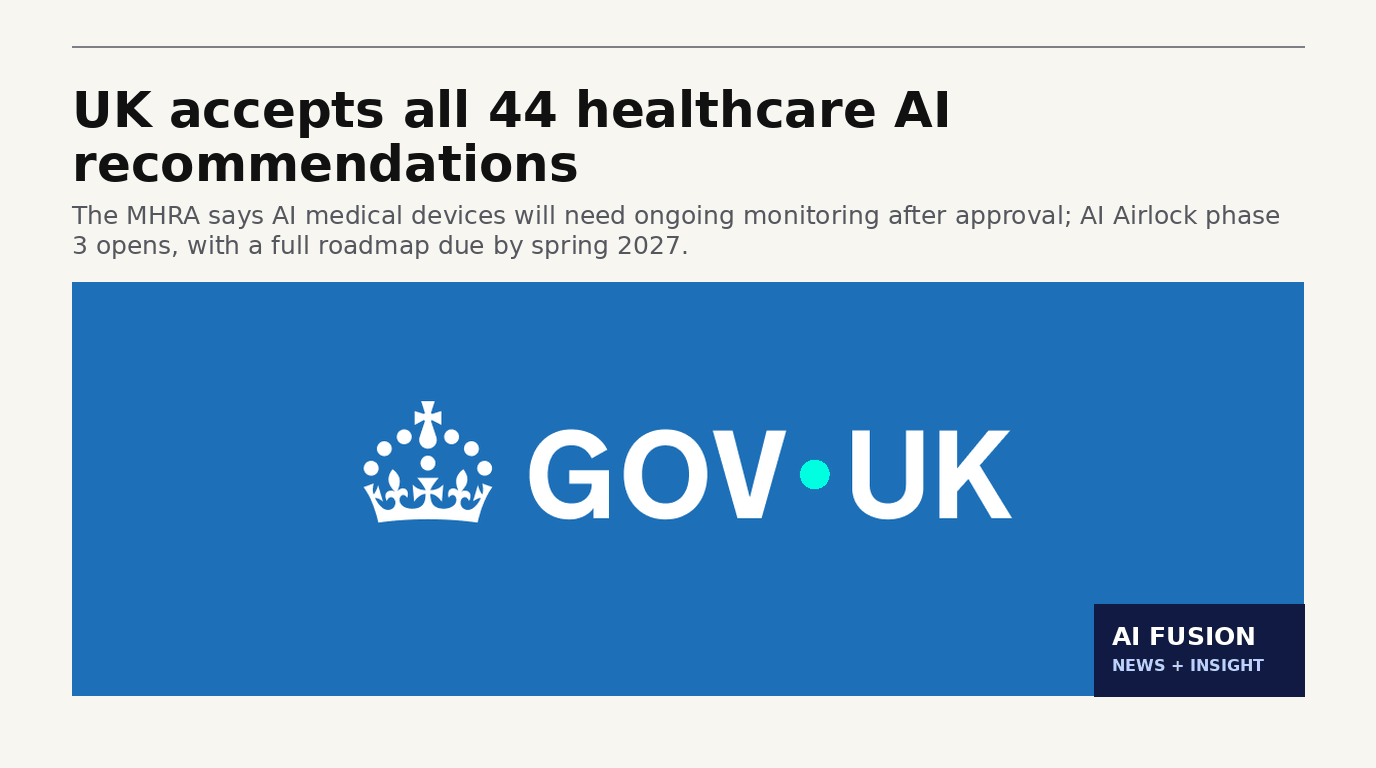 UK accepts all 44 healthcare AI recommendations — 6 Oct 2026