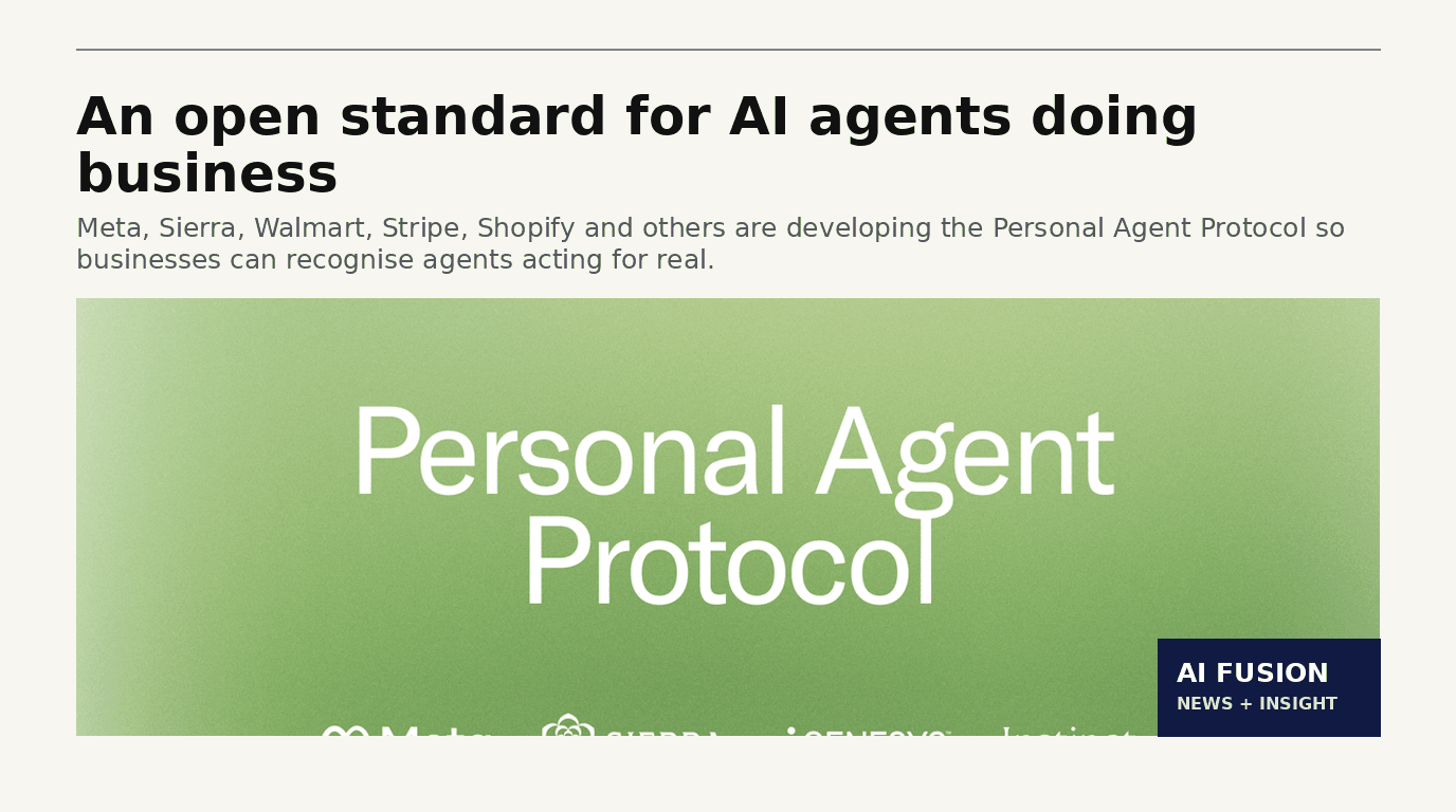An open standard for AI agents doing business — 7 Oct 2026