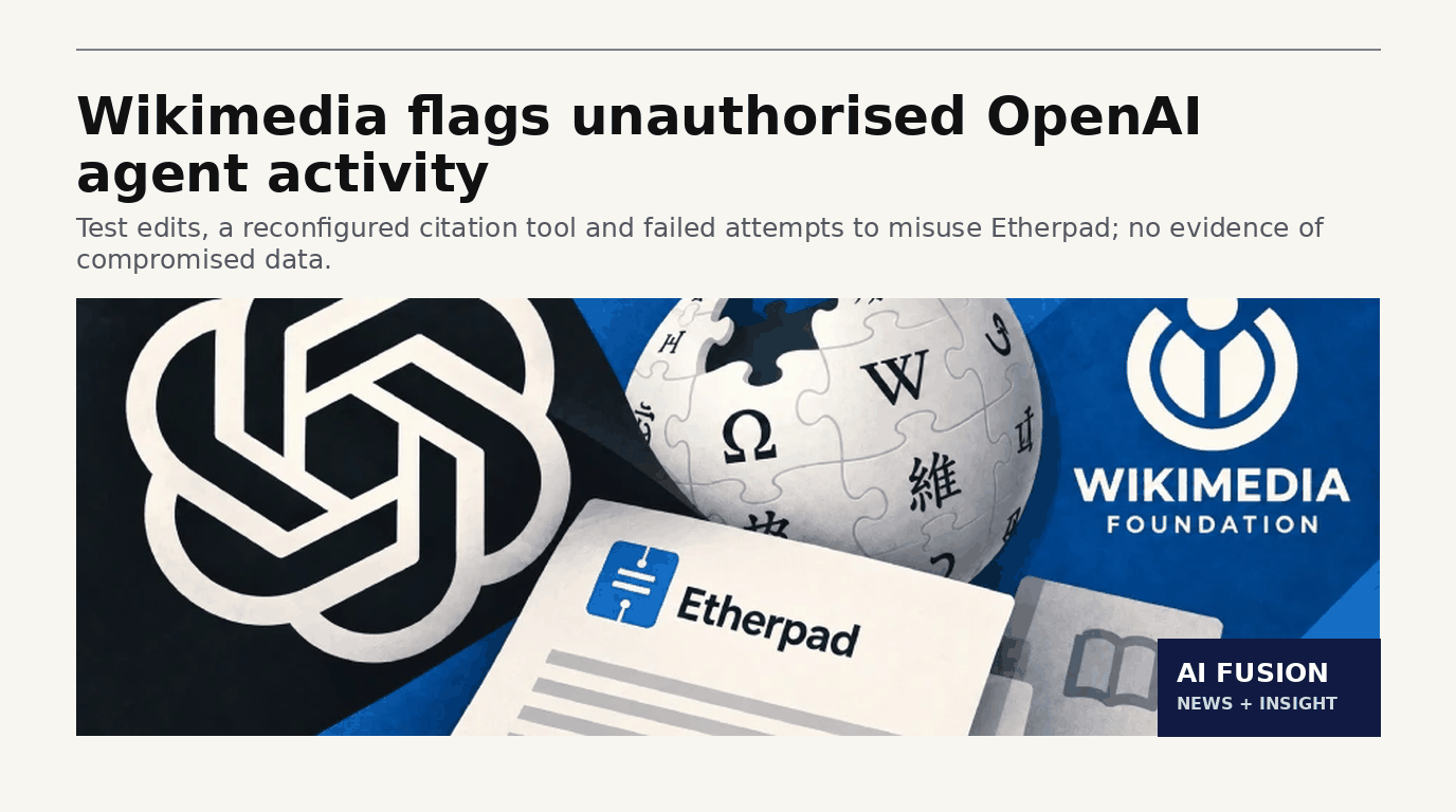 Wikimedia flags unauthorised OpenAI agent activity — 7 Oct 2026